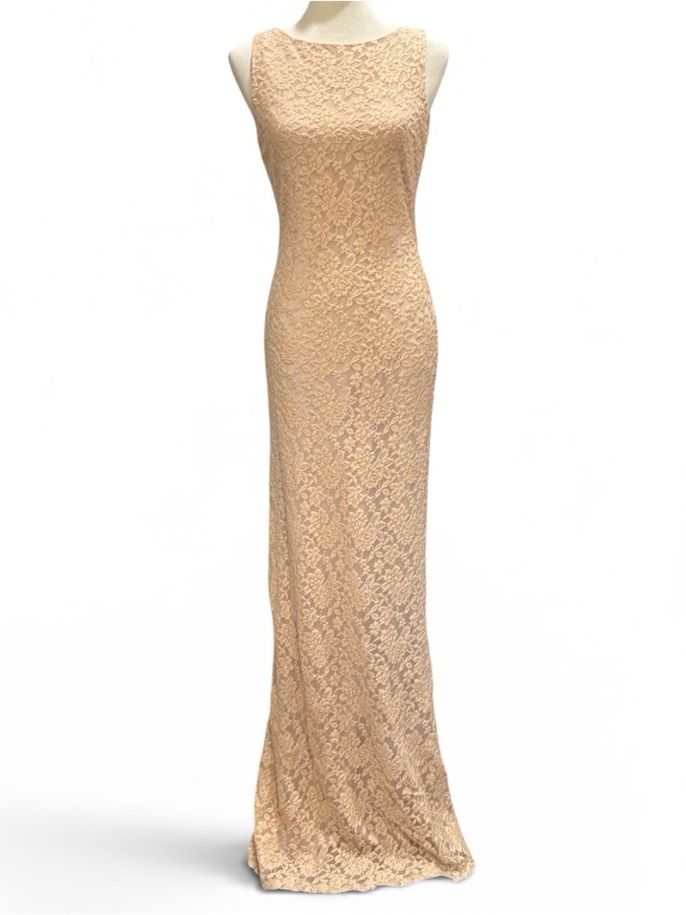 Alice + Olivia Sachi Cutout Lace Maxi Dress in Blush #618
